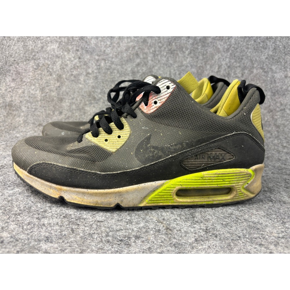 Nike Air Max 90 Ultra 2.0 Essential Mens 10 Green Yellow 875695-300 Sneaker